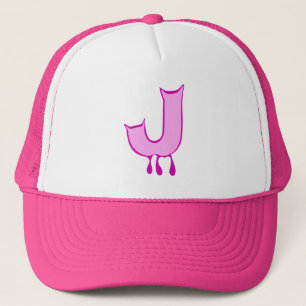 ╚»★Bleeding Devil's Teeth-Initial J Trucker Hat★«╝ Hat