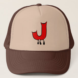 ╚»★Bleeding Devil's Teeth-Initial J Trucker Hat★«╝ Hat