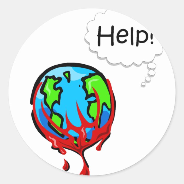 Bleeding Earth 2 Classic Round Sticker (Front)