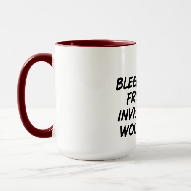 Bleeding from Invisible Wounds Mug (Left)