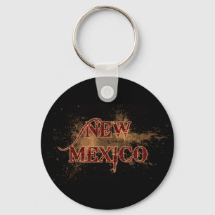 Bleeding Grunge New Mexico Keychain Dark