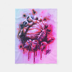 Bleeding Heart Fleece Blanket