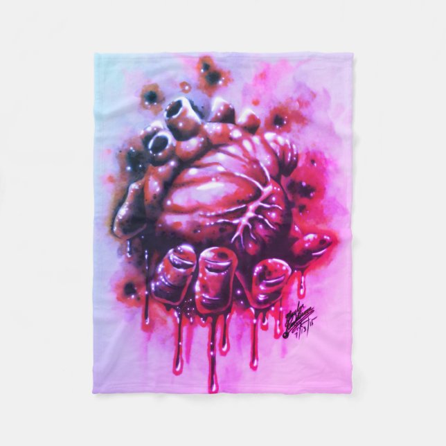 Bleeding Heart Fleece Blanket (Front)