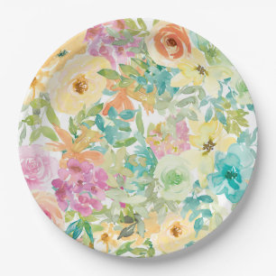 Bleeding Heart Flower Paper Plate