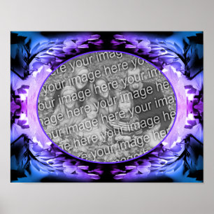 Bleeding Heart Flowers Frame Add Your Own Photo Poster