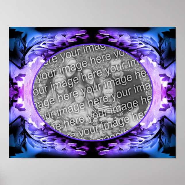 Bleeding Heart Flowers Frame Add Your Own Photo Poster (Front)