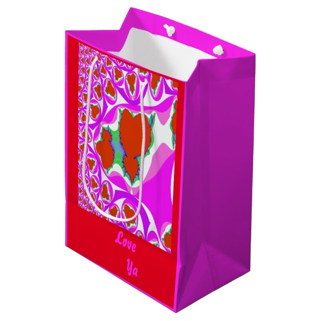 Bleeding Heart Fractal Gift Bag (Front Angled)