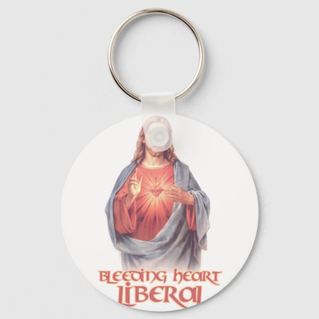 Bleeding Heart Liberal Jesus Key Ring (Front)