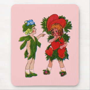 Bleeding-Heart & Live-Forever Mouse Pad