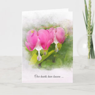 Bleeding Heart Sympathy Thank You Card