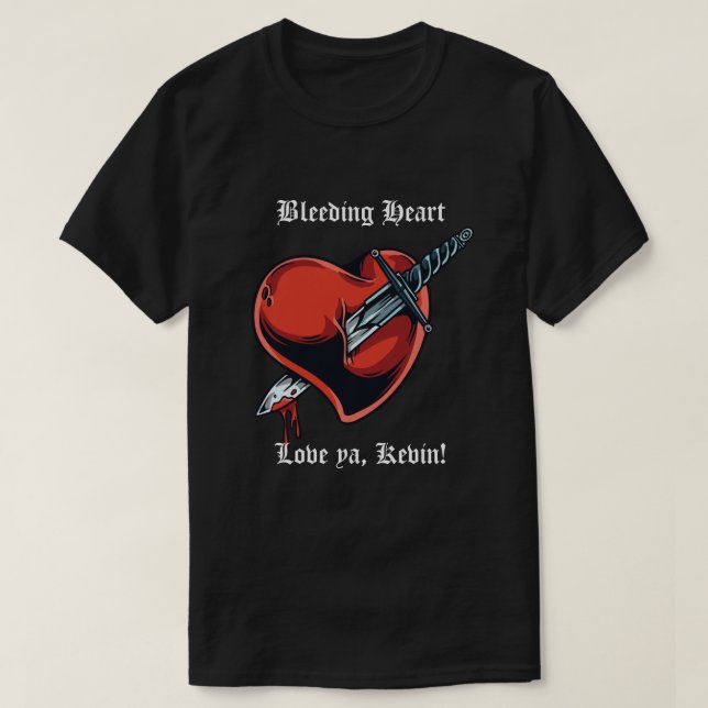 Bleeding Heart Valentine's Day Men's T-Shirt (Design Front)