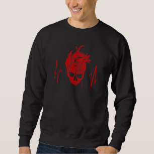 Bleeding Heartbeat Heart Halloween Apparel Hallowe Sweatshirt