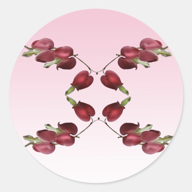 Bleeding Hearts Classic Round Sticker (Front)
