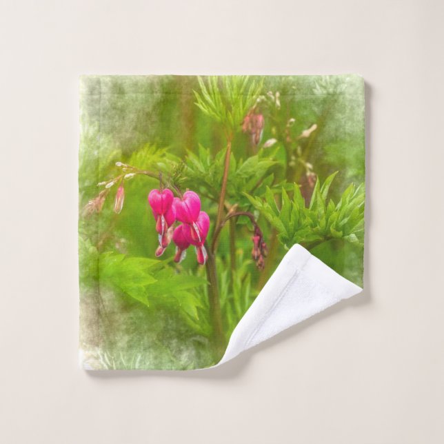 Bleeding Hearts in May Washcloth Wash Cloth (Wash Cloth)