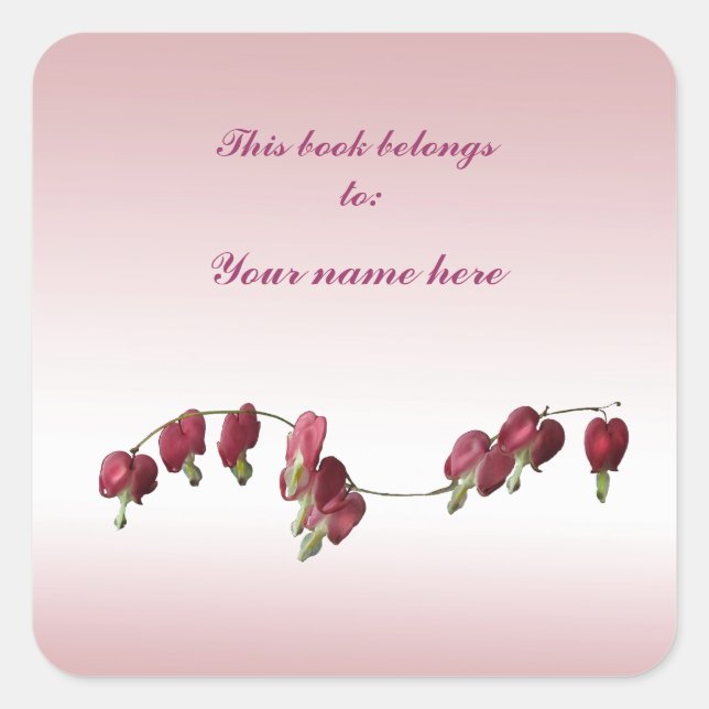 Bleeding Hearts Square Sticker (Front)