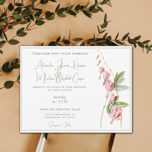 Bleeding Hearts Wedding Invitation