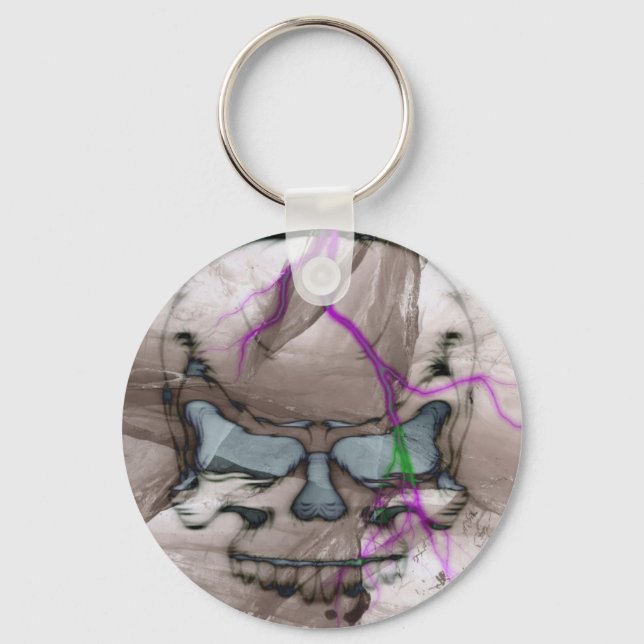 Bleeding Skull Key Ring (Front)