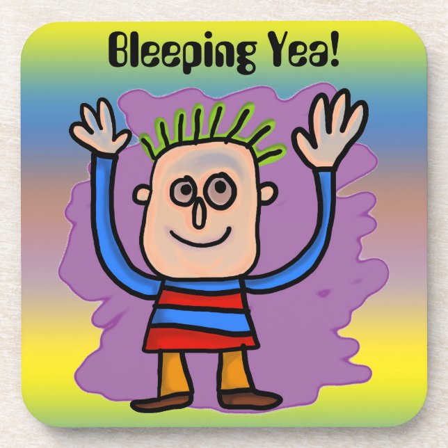 Bleeping Yea! Drink Coaster (Front)