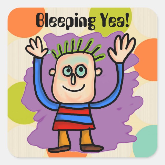 Bleeping Yea! Sticker (Front)