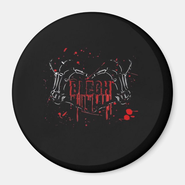 Blegh Breakdown, Skeleton Heart Hands, Emo Band, S Magnet (Front)