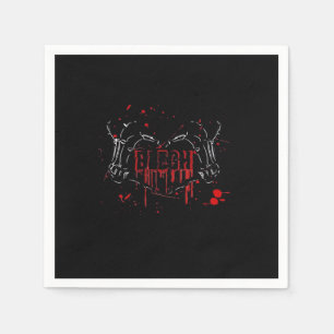 Blegh Breakdown Skeleton Heart Hands Emo Screamo Napkin