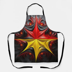 Blend of Mandelbrot Fractal With The German Flag Apron