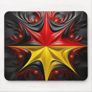 Blend of Mandelbrot Fractal With The German Flag Mouse Pad