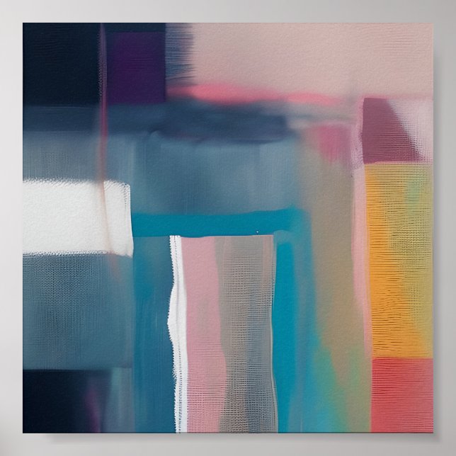 Blended abstract squares poster (Front)