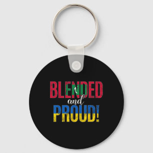 Blended And Proud Nationality Half Moldovan Half U Key Ring