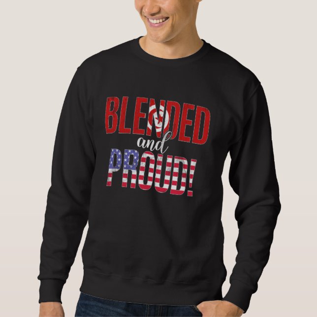 Blended And Proud Nationality Half Moroccan Half A Sweatshirt (Front)