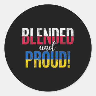 Blended And Proud Nationality Half Polish Half Ukr Classic Round Sticker