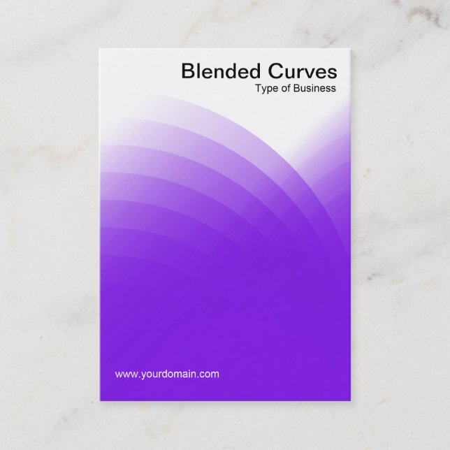 Blended Curves - Purple Business Card (Front)