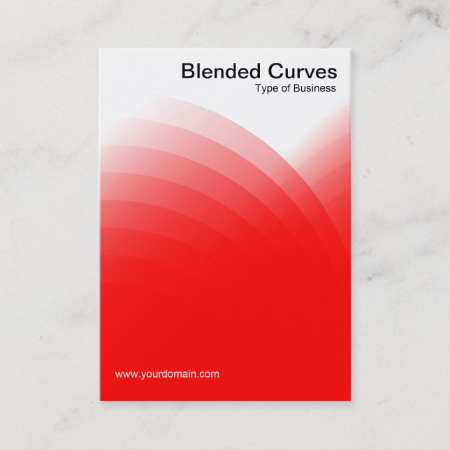 Blended Curves - Red Business Card (Front)