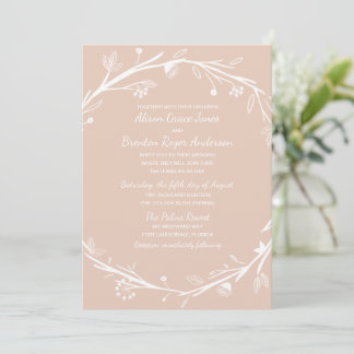 Blended Families Wreath Wedding Invitation