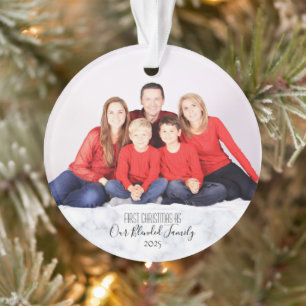 Blended Family 1stChristmas Personalise Photo Year Ornament