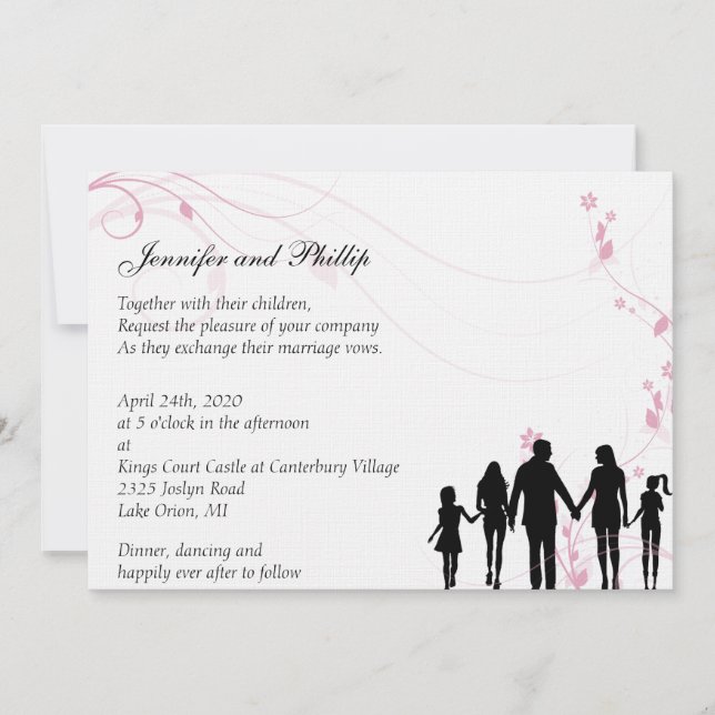 Blended Family Wedding Invitation (Front)