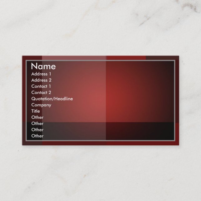 Blended Red- Business Card (Front)