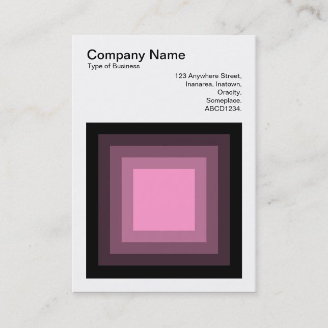 Blended Square - Black to Pink Business Card (Front)