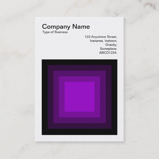 Blended Square - Black to Purple Business Card (Front)