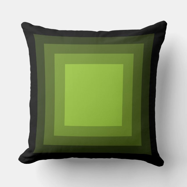 Blended Squares - Black to Martian Green Cushion (Front)
