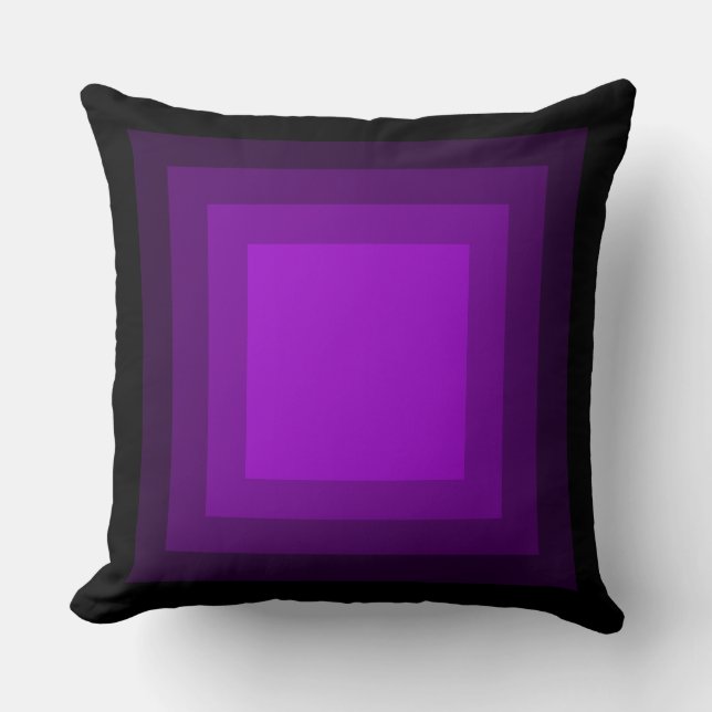 Blended Squares - Black to Purple Cushion (Front)