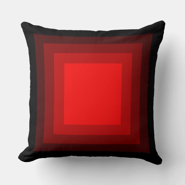 Blended Squares - Black to Red Cushion (Front)