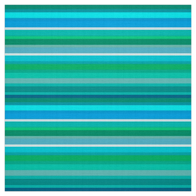 Blended Stripes, Ocean Blue and Turquoise  Fabric (Swatch)