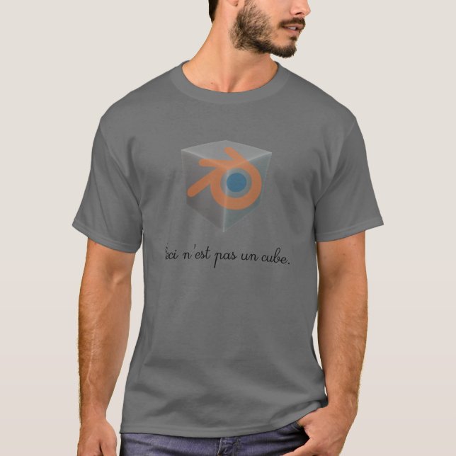 Blender 3D cube T-Shirt (Front)