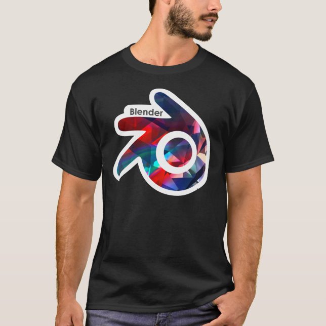 Blender Logo (with white outline) Essential T-Shir T-Shirt (Front)