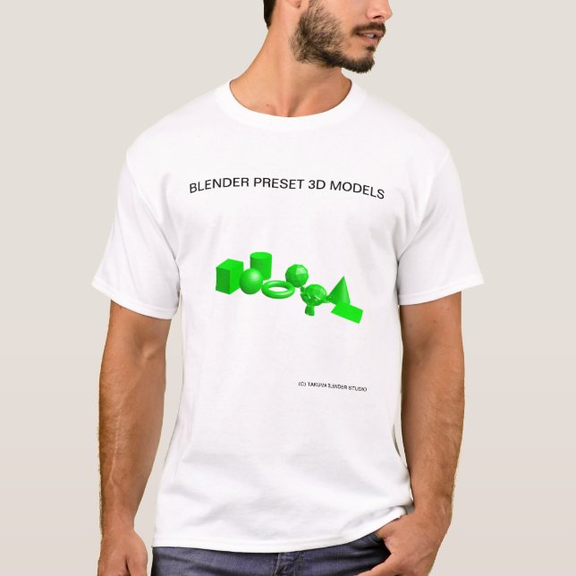 Blender Preset 3D models Men's Basic T-Shirt (Front)