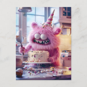 blending female features with monstrous traits postcard