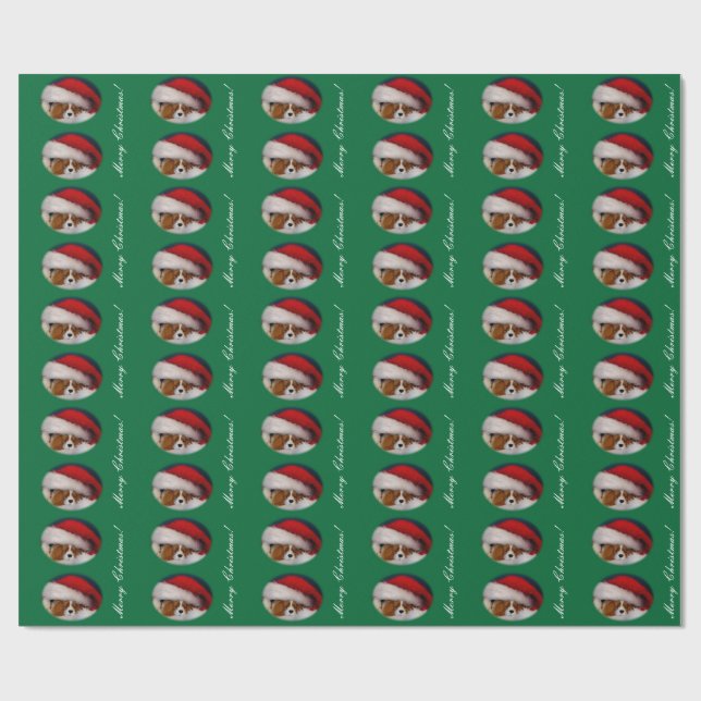 Blenheim Cavalier Christmas wrapping paper (Flat)