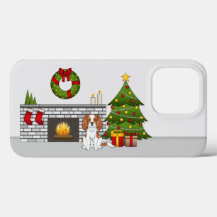 Blenheim Cavalier Dog In A Festive Christmas Room iPhone 13 Pro Case