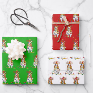 Blenheim Cavalier King Charles Christmas Holiday  Wrapping Paper Sheet